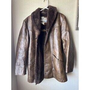 Pioneer Wear Vintage Men's Genuine Leather Coat Jacket Size 42